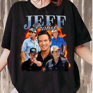 Jeff Probst Television Presenter Survivor Host Retro Graphic T-Shirt 90